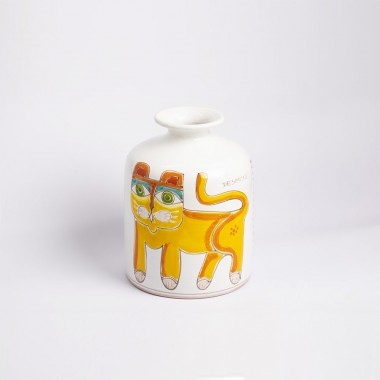 Vaso Tondo Folk gatto VS583FK-2 Vaso Tondo Folk gatto VS583FK-2